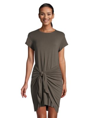 tie front t shirt dress