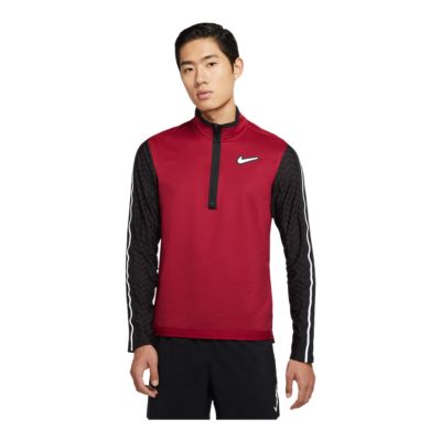 nike element half zip red