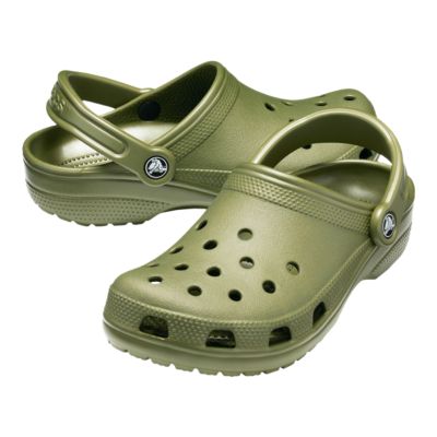 army green crocs size 10