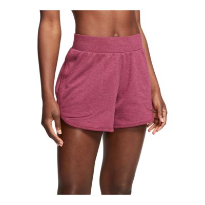 women's nike french terry yoga shorts