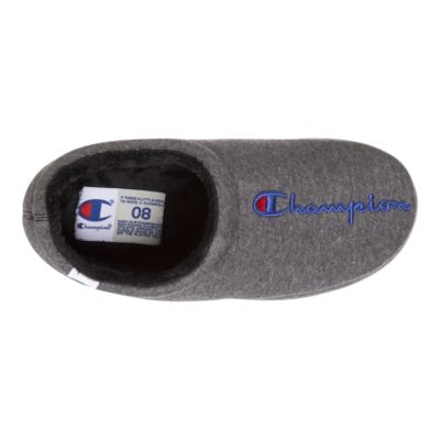 champion shuffle script mens slippers