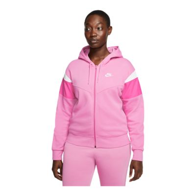 women's nike sportswear heritage fleece hoodie