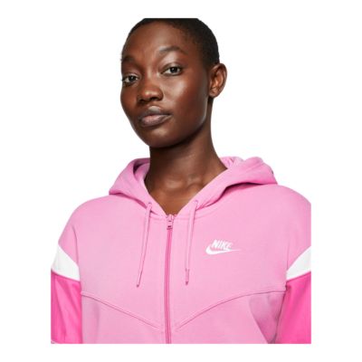 nike heritage overhead hoodie pink