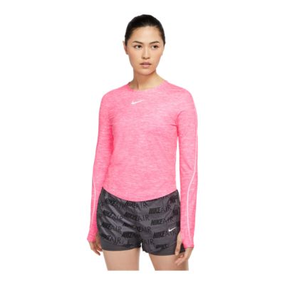 pink nike top long sleeve