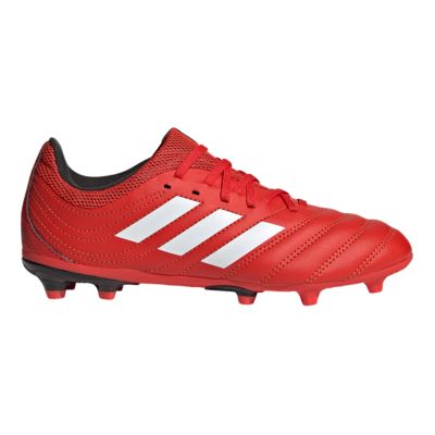 boys red soccer cleats