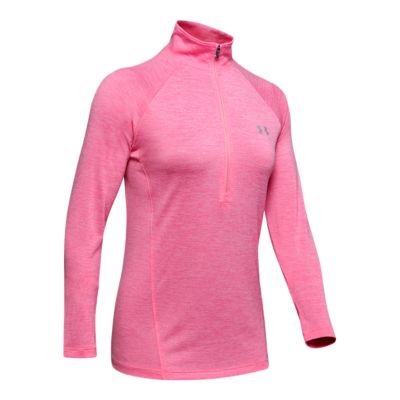 pink under armour long sleeve shirt