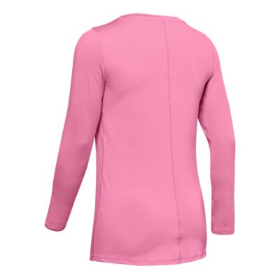 pink under armour long sleeve shirt
