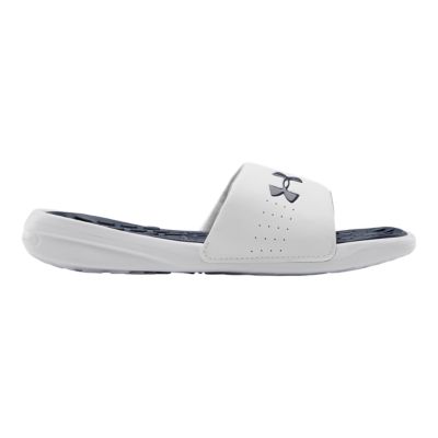 white under armour slides