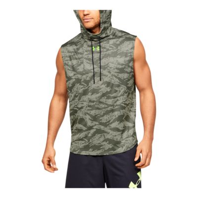 sleeveless pullover hoodie