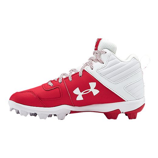 Under Armour Youth Leadoff Mid Molded Baseball Cleats 