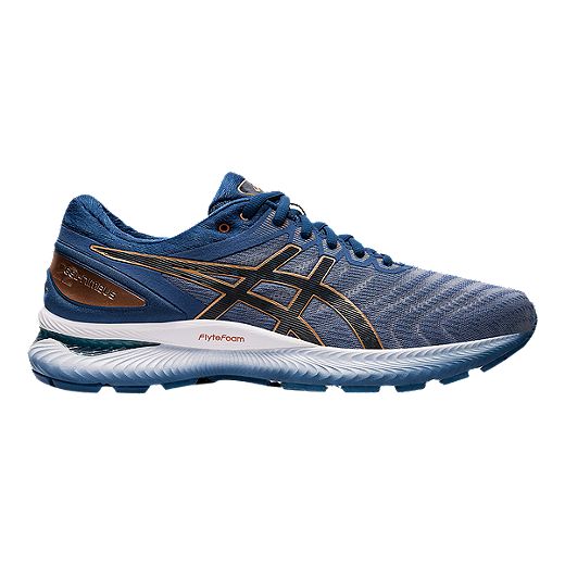ASICS Men's Gel Nimbus 22 Running Shoes - Blue/Grey