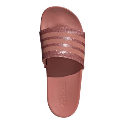 adilette slides glitter