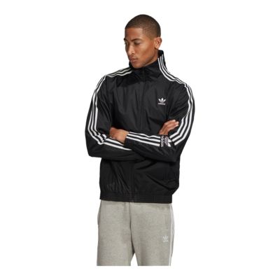 adidas originals locked up logo track jacket in black