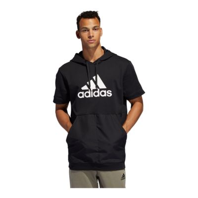 adidas short sleeve hoodie mens