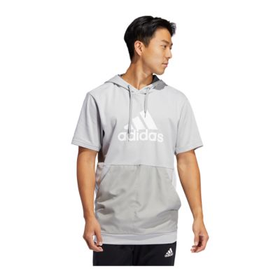 adidas men's short sleeve hoodie