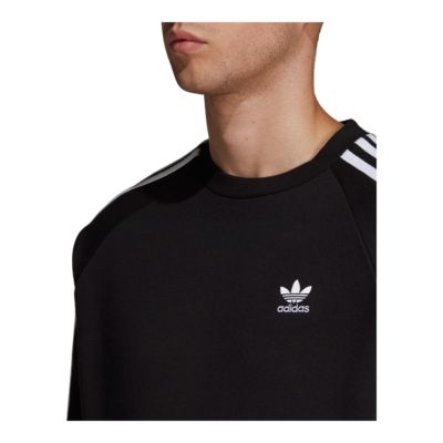 adidas black sweatshirt 3 stripe