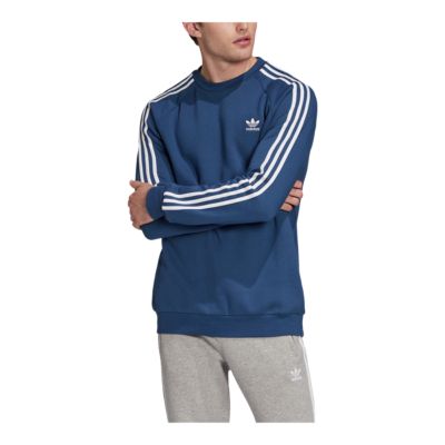 adidas black 3 stripe sweatshirt