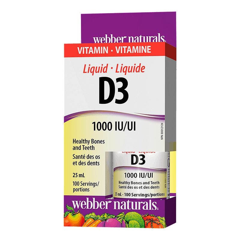 Image of Webber Naturals Vitamin Liquid D3 I000 Iu 25Ml