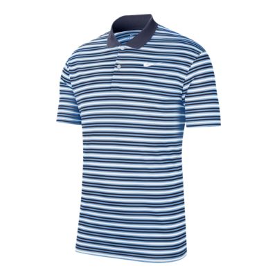 nike men's striped dry victory golf polo