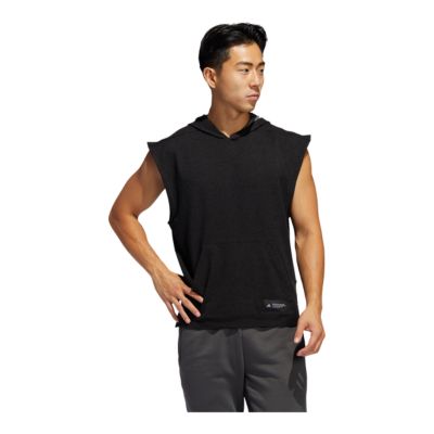 adidas sleeveless hoodie mens