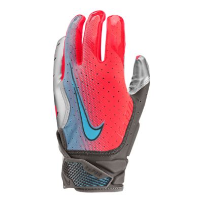 blue and white nike football gloves