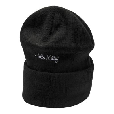 black hello kitty beanie