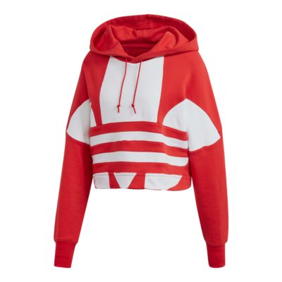 adidas hoodie trefoil red