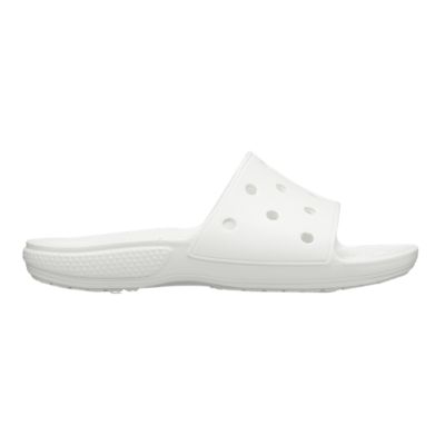 crocs slides white