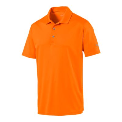 orange puma golf shirt