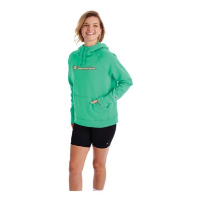 champion green hoodie women's