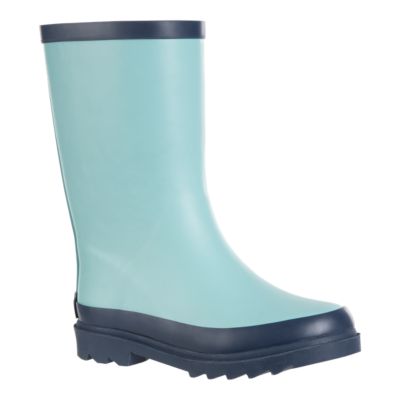 teal rain boots