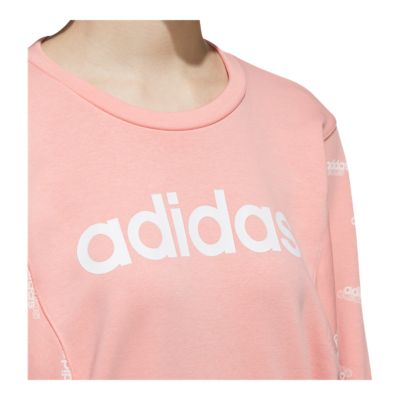 adidas women's pink sweatshirt