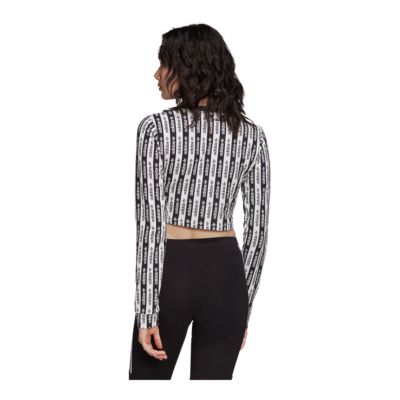 adidas women's long sleeve crop top