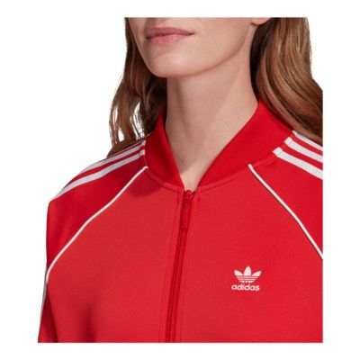 adidas superstar track top red