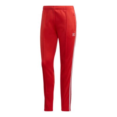 adidas track pants womens red