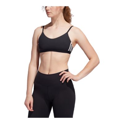 adidas 3 stripe sports bra