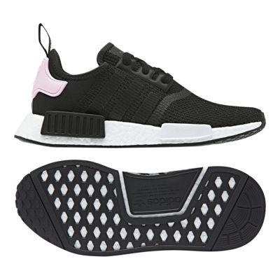 women's adidas nmd_r1 core black & clear pink