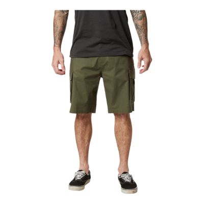 mens cargo shorts olive green