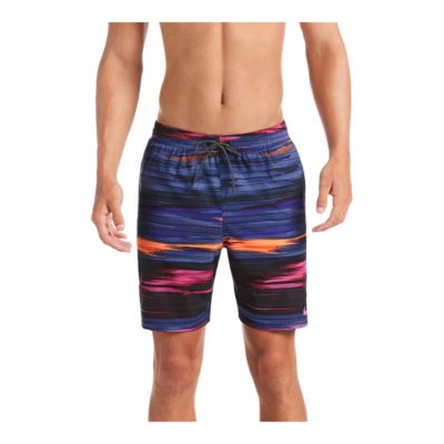 nike men's sky stripe vital volley swim trunks