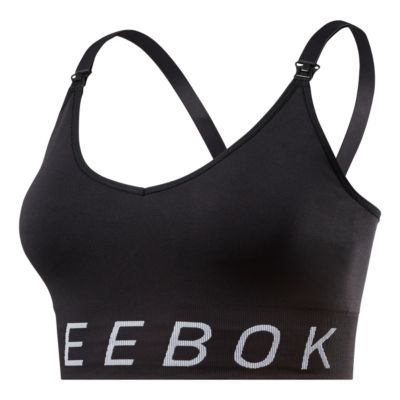 reebok women's seamless front interest sports bra