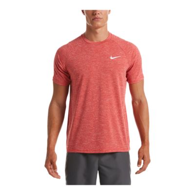nike men's heather long sleeve hydro rash guard