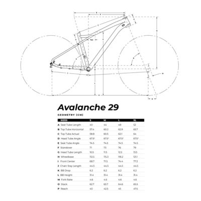 gt bike sizes