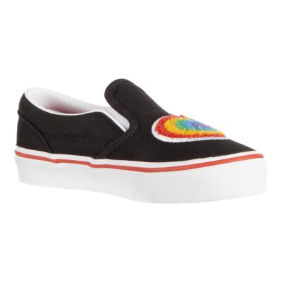 girls slip on shoes black