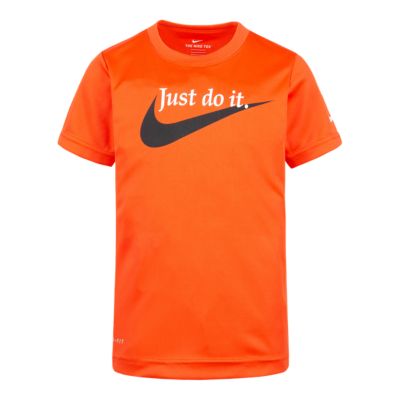 orange nike shirt just do it
