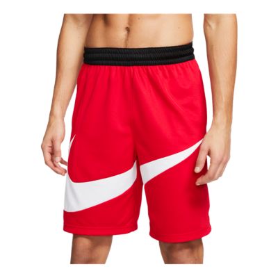 nike swoosh shorts red