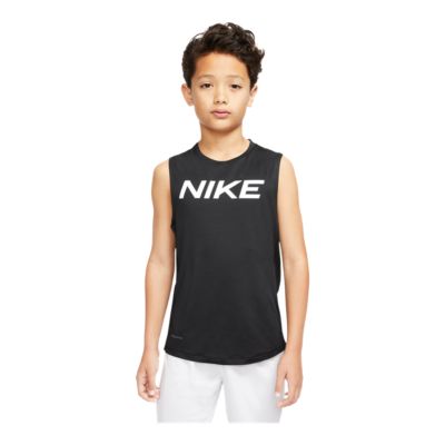 nike pro sleeveless fitted top