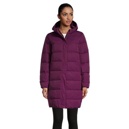 Luna Extended Winter Jacket, Womens Dark Purple Winter Coat