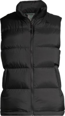 black puffer womens vest