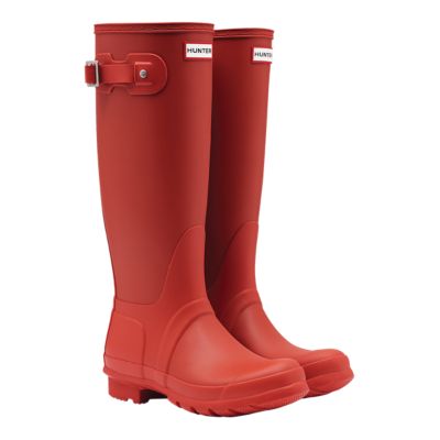 hunter red tall rain boots