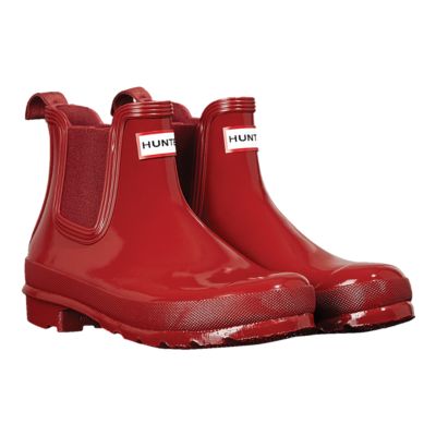 red chelsea rain boots